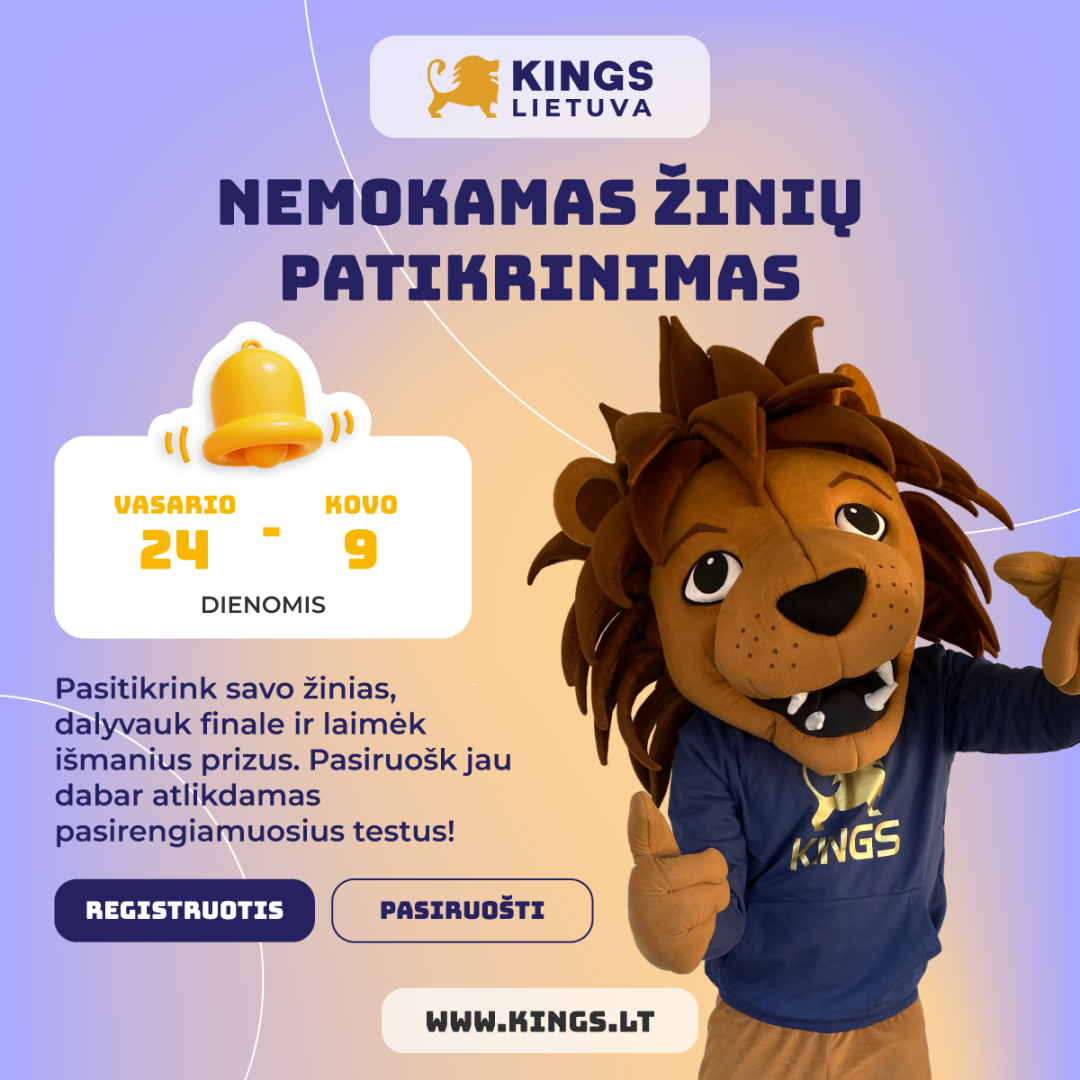 PASIRUOŠK KVALIFIKACINIAM ETAPUI ATLIKDAMAS PASIRENGIAMUOSIUS TESTUS
